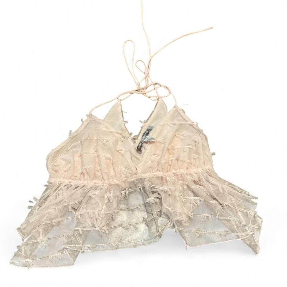 Urban outfitters sheer mesh ruffle